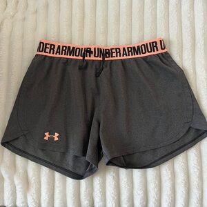 Under Armour Women's Charcoal and Coral Athletic Shorts